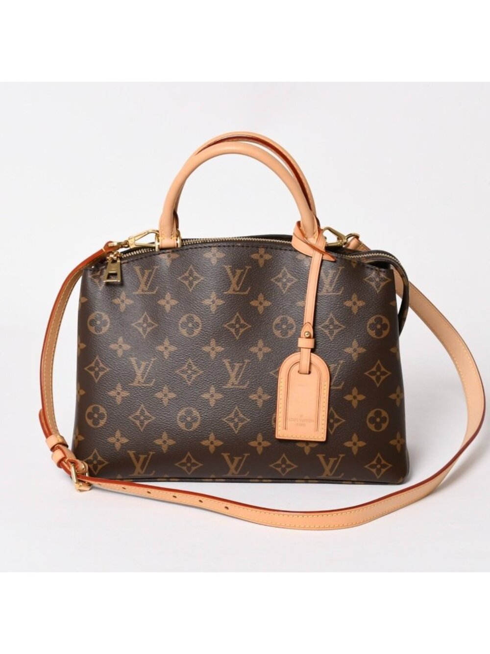 Louis Vuitton Petit Palais PM 2-Way Bag Monogram Brown Gold